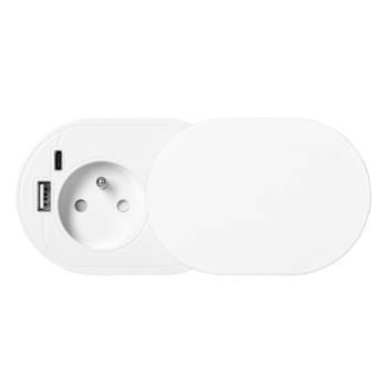 GNIAZDO MEBLOWE KABEL1,9m ORNO OR-GM-9042/W Ø6cm 2xUSB